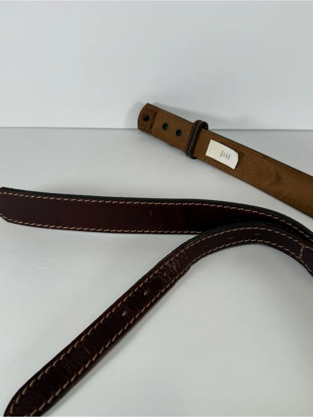 Duluth Trading Company Brown Leather Belt Work Western Size 38 90013 USA Made